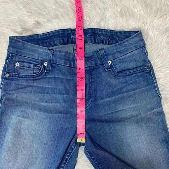 7 For All Mankind Womens The Ankle Skinny Jeans Size 26 Stretch - Picture 9 of 10